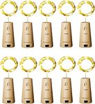 Jalwo Set of 10-LED Bottle String Light with Cork | 2M Copper Wire Decorative Fairy String | Battery Operated Cork Light for Home Decoration, Wedding, Christmas, Diwali, DIY Crafts (10 - Cork Light)