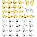 Thinp 40 Pieces Magnetic Necklace Clasps and Closures, Heart Shaped Magnetic Clasps for Jewelry Making Bracelet Clasps and Closures for DIY Bracelet Necklace Jewelry Accessories(Gold, Silver)