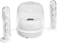 Harman Kardon HK SoundSticks 4-2.1 Bluetooth Speaker System with Deep Bass and Inspiring Industrial Design (White)