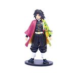 Trunkin Demon Slayer Giyu Tomioka Kimetsu No Yaiba The Reigning Water Hashira Action Figure Figurine with Stand Model B Figurine