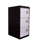 Amazon Brand - Solimo Steel 3 Drawer Filing Cabinet | Lockable Metal File Cabinet for Legal Size Documents | Smooth Glide Drawers | Heavy Duty Office Storage Organizer | Brown