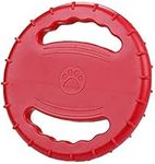 DHGTEP Dog Frisbee Rubber Dog Bite Resistant Outdoor Training Maker Float Pet Toy,Tough Training Flying Disc Play Toy For Dog,Interactive Dog Toys,Float In Water Safe On Teeth (Color : Red)