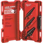 New Milwaukee 48-89-9221 3 Piece Step Bit Set Black Oxide Step Drill Bit