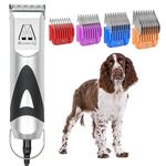 MASTERCLIP Dog Clipper for All Spaniels. Professional Mains Powered Dog Clipping Set for Springer, Cocker, Field, Working & American Spaniel. Great for Silky, Feathered, Long, Wavy or Flat Coats