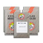 50 Organ 15x1ST Flat Shank Home Embroidery Machine Needs with Large Eye ~ Multiple Sizes! (Metric 80/12 (Sharp))