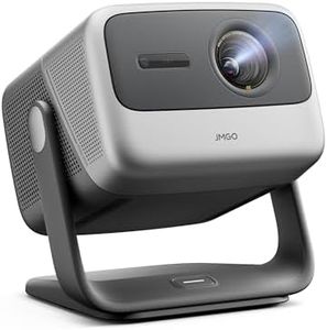 JMGO N1S Pro Triple Laser 4K Projector with WiFi and Bluetooth, 2250 ISO Lumens, 1600:1 Contrast, Netflix, GTV, 360° Real-time Auto Focus, 300", HDR10, Dolby Digital Plus, Portable for Home Outdoor