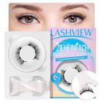 LASHVIEW Magnetic Eyelashes, Magnetic Eyelashes with Pliers, Natural Look, 3D Magnetic Eyelashes, 1 Pair of Eyelashes, Magnetic Eyelashes, No Glue, Easy to Wear and Remove (C03)