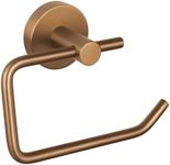 tesa Moon Porte Rouleau Papier Toilette en Bronze Brossé - Dérouleur Autocollant sans Couvercle en Métal, Revêtement PVD - sans Perçage, avec Solution Adhésive - 99 mm x 140 mm x 53 mm