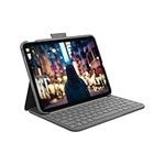 Logitech iPad (10th generation) Keyboard Case | Slim Folio with integrated wireless keyboard (Graphite) - PAN Nordic Layout