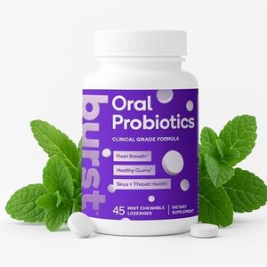 Burst Dental Probiotics for Healthy Oral Cavity, Bad Breath, Immune System & Sinus Support, Promotes Upper Respiratory Health & Beneficial Bacteria, Blis K12 & M18-45 Count [Packaging May Vary]