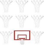 8 Pcs Mini Basketball Nets Replacement for 8"-10.25" Basketball Rims Nylon Small Basketball Hoop Net Outdoor Indoor Basketball Net for Kids