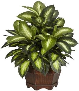 Nearly Natural 6639 Golden Dieffenbachia Decorative Silk Plant, Green