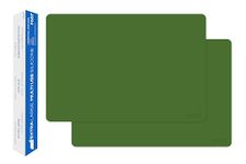 GASARÉ, Set of 2, Extra Large, Thick, Silicone Mats for Kitchen Counter, Heat Resistant Mats, Countertop Protector, Non-Slip, Easy to Clean, 25 x 17 Inches x 1.4mm, Green