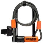 Kryptonite Evolution Mini-7 FlexFrame Lock with 4-Feet Kryptoflex Cable - Black/Orange