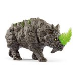 Schleich Eldrador Battle Rhino - Realistic Fantasy Rock Tough - High-Intensity Mythical Monster Action Figure with Movable Head, Play Time Imagination for Boys and Girls, Gift for Kids Age 7+