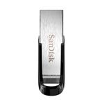 SANDISK Ultra Flair USB Type-A Flash Drive 256GB (USB 3.0 memory stick with transfer speeds up to 150MB/s, Password protection, Durable, Sleek Metal Casing) Silver/Black