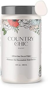 Chalk Style Paint - for Furniture, Home Decor, Crafts - Eco-Friendly - All-in-One - No Wax Needed (Crinoline [Off White], Quart (32 oz))