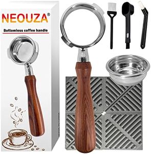 NEOUZA 58mm Bottomless Portafilter Set for Espresso Coffee Machine Compatible with GAGGIA Classic Pro 304 Stainless Steel Two Ears,Fillter Basket, Spoon,Tamper Mat,Brush