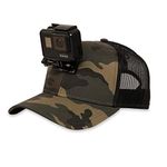 ActionHat® Camo Curve Bill - Patented Floating Hat Mount Compatible for GoPro, DJI, Insta360 Action Cameras