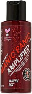 MANIC PANIC Vampire Red Hair Color - Amplified - Semi Permanent Hair Dye - Deep Blood Red Color Can Give Burgundy Tones To Unbleached Hair - For Dark, Light Hair - Vegan, PPD & Ammonia Free (4oz)