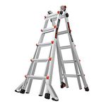 Little Giant Ladders 1304-015 Velocity Series 2 Multi-purpose Ladders, 5 Tread, Heavy-duty Aluminium, Tip n Glide Wheels, EN131