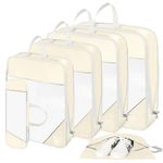 SWIHELP Compression Packing Cubes for Suitcases, Travel Luggage Organizer, Travel Packing Kit with Clothes Storage Bag Shoes Bag Toiletry Bag Underwear Bag