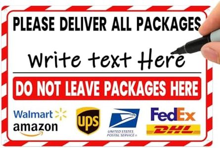 ALKB Package Delivery Sign - Do Not Leave Package Here - 8x12 Inch Add Your Personalized DIY Package Delivery Sign