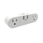 Reno Supplies Smart WiFi Plug with 2 USB Ports,15A 1875W, Smart Outlet for Smart Life App, Alexa, Google Home, No Hub Required, FCC Certified, 2.4G Hz WiFi Only (Pack of 1, 2 USB Ports)