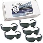 Aqulius 24 Pack of Tinted Safety Glasses (Bulk 24 Pack of Protective Shaded Safety Sunglasses For Men & Women) UV Resistant Eye Protection - Perfect for Construction, Outdoor Work, Shooting & More