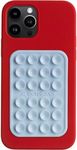 OCTOBUDDY Classic - Silicone Suction Phone Case Adhesive Mount - Hands-Free, Strong Grip Holder for Selfies & Videos - iPhone & Android Compatible - 2.25″ x 3.25″, Baby Blue