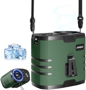 Primelove Portable Waist Fan 10000mAh Rechargeable,Clip on Belt Fan With 10 Speeds 16000PRM Strong Airflow,Hands-Free Hanging Neck Fan,Long-Lasting Cooling for Camping,Hiking,Outdoor,Jobsite,Green