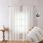 OWENIE Linen Blend Sheer Curtains 8