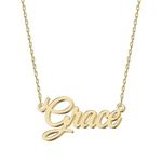 UMAGICBOX Personalized 18K Gold Name Necklace Grace - Customizable Engraved Stainless Steel Pendant for Women - Unique Gift for Birthdays, Anniversaries, Graduations, and Valentine's Day