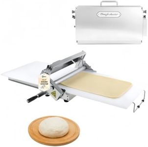 Folding Dough Sheeter (15.5")，Folding Dough Rolling Machine，Manual Dough Sheeter，Stainless Steel Dough Machine With 55 Adjustable Thicknesses, Commercial Grade Capacity (1 Rolling Surface)