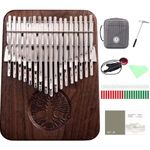 Hluru Kalimba Thumb Piano 34 Keys For Adults & Kids,Performing-grade tone with kalimba sheet music