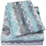 1500 Supreme Collection Extra Soft Summerset Ocean Vibe Chevron Pattern Sheet Set, Twin- Luxury Bed Sheets Set with Deep Pocket Wrinkle Free Bedding, Trending Printed Pattern, Twin