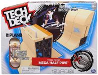 Tech Deck, Danny Way Mega Half Pipe X-Connect Park Creator, Customisable Ramp Set with Exclusive Plan B Fingerboard, Kids Toy for Boys and Girls Ages 6 and up