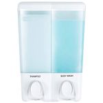 Better Living Products Clear Choice Dispenser II Two Chamber Shower Dispenser, White