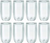 ZWILLING J.A. HENCKELS 39500-121 Sorrento Double Wall Glass Lattte/Juice Glass - 355 ml - 8 for The Price of 6