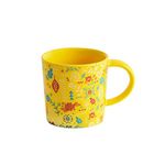 Chumbak Ceramic But First Tea Mug (Yellow, 300 ml)