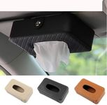 Maharsh Auto Accessories Car Sun Visor Tissue Box Paper Napkin Holder Tissue Holder Beige color-1pcs