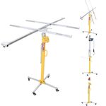 MDDKOP Drywall Lift Panel Manual and Electric Dual Purpose, 9.8ft/11.5ft Max Height Three in One Drywall Lift Stable Lifting and Lowering Lift for Ceiling and Walls Tools Sheetrock Lifter Tool(3M(9.8f