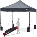 ABCCANOPY Pop up Canopy Tent Commercial Instant Shelter with Wheeled Carry Bag, 10x10 FT Dark Gray