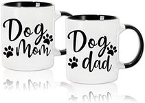 Whaline 2Pcs Dog Mom Dog Dad Mugs C