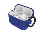 OtterBox Soft Touch Headphone Case for AirPods Pro, Shockproof, Drop proof, Ultra-Slim, Scratch and Scuff Protective Case for Apple AirPods, Includes Carabiner, Blue