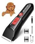 DOG CARE Dog Clippers for Grooming, Cordless Rechargeable Low Noise Dog Shears with 2 Speeds, Fine Tuning Blades, Professional Heavy Duty Dog Grooming Clippers, Pet Hair Clippers for Dogs Cats