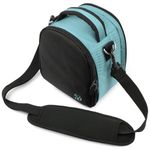 VanGoddy Laurel Sky Blue Compact Entry Level DSLR & SLR Camera Bag for Canon EOS Rebel T5i, T5, T4, T3i, T3i