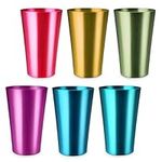 6Pcs Aluminum Tumblers Metal Cups -