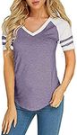 Foshow Womens Baseball Raglan Color