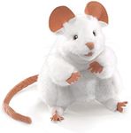 Folkmanis Mouse Hand Puppet, White